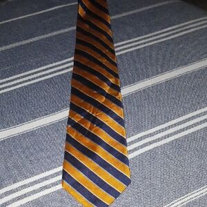 Striped Orange and Black Men's Tie